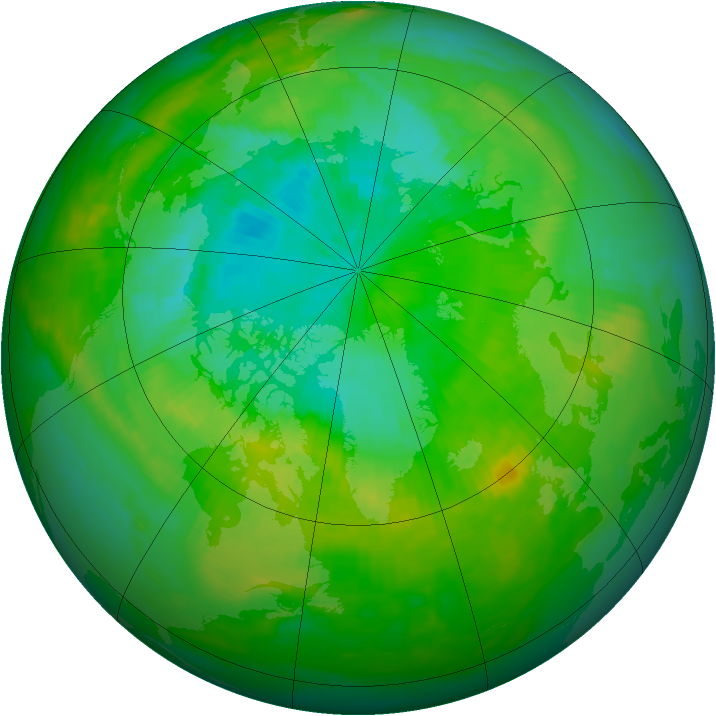Arctic ozone map for 06 August 1979